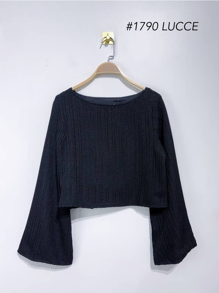 LUCCE - Wholesale Top - Maternity - Long-sleeve openwork top - PU17903