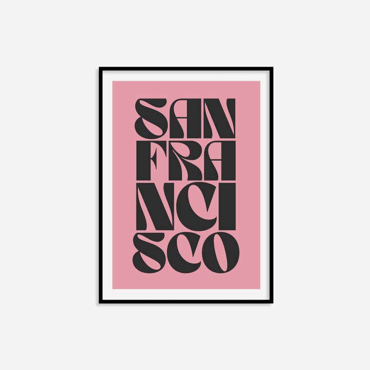 Alaina Creates - Vente Affiche d'art - Impression typographique de San Francisco5