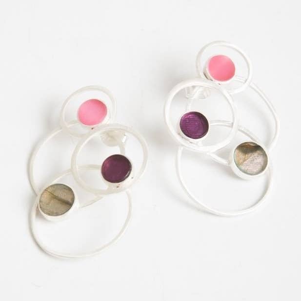 ACUS - Wholesale Dangle Earrings - Interstellar Earrings Limited Edition Rose Silver, Purple and Labradorite0