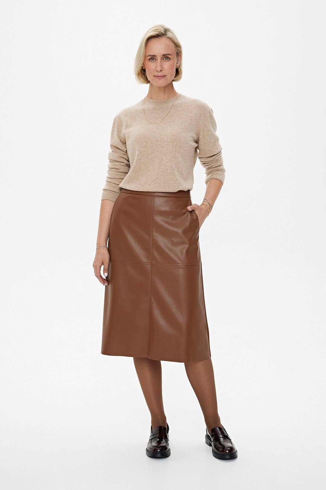 CAPSULE by Agnė Gilytė - Venta al por mayor Jersey de punto - Mujer - Jersey 'COPENHAGEN' | mezcla de merino y cachemira en arena de duna6