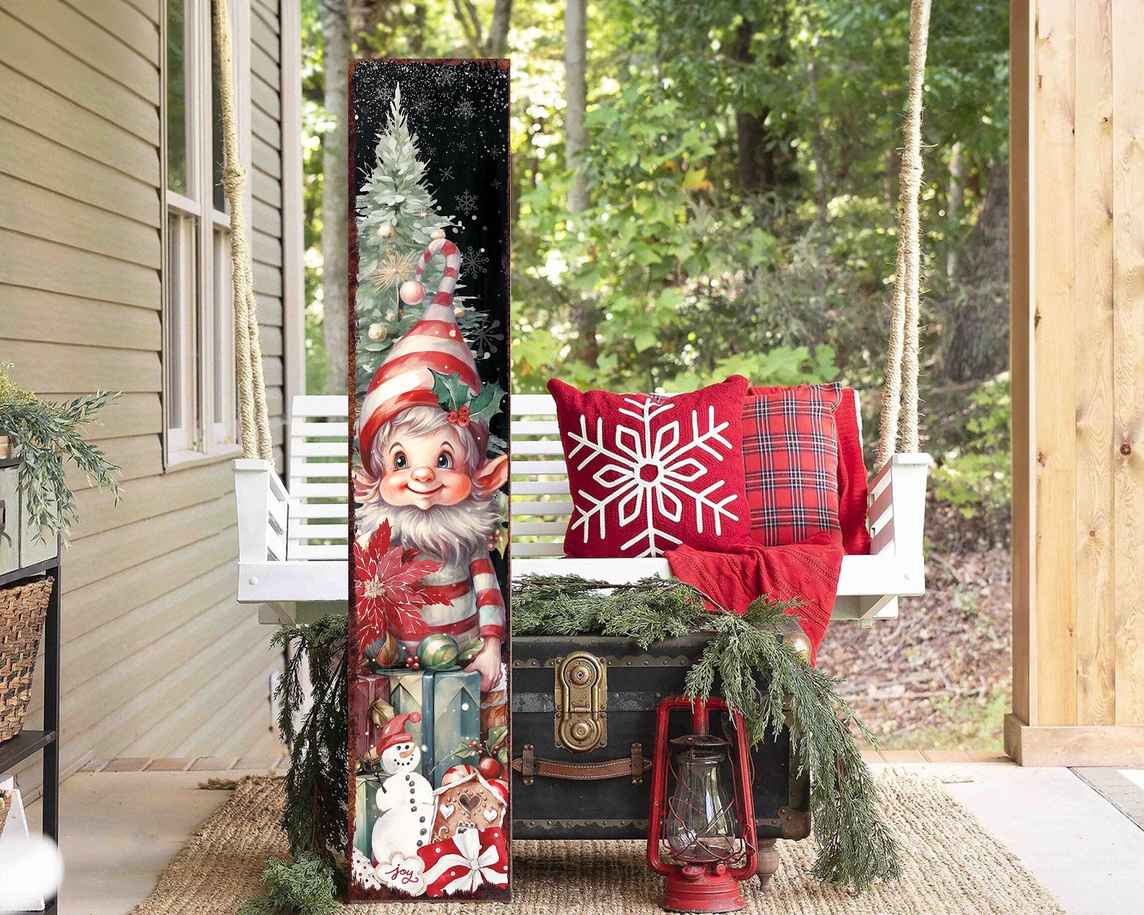 TX USA Corporation - Wholesale Christmas Decoration - Festive Elf Legs Vertical Porch Sign | Outdoor Indoor Christmas Welcome Decor5