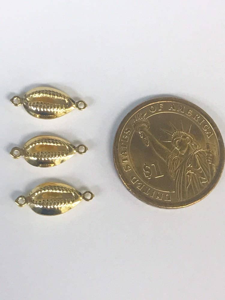 The Bead Bazaar - Wholesale Individual Charm/Pendant - Gold Filled Puka Shell Connector, Shell Charms, Dainty Puka7