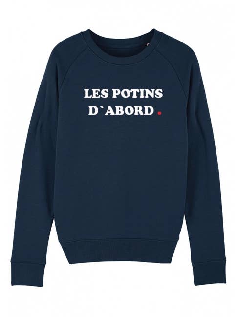 Sweat Femme - Les potins d'abord - Velours pour la vente par Tshirt Corner