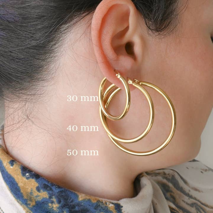 Aros tipo túnel de 3 mm, impermeables, de tubo grande para venta al por mayor de Blueyejewelry