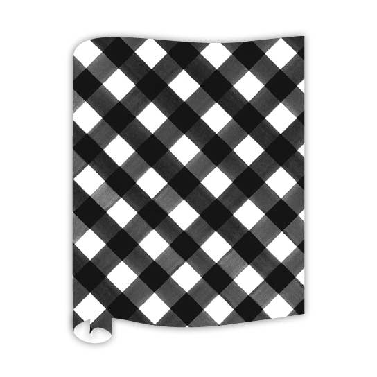 Akvarel Sort Buffalo Check Bordløber for engroshandel hos RosanneBeck Collections