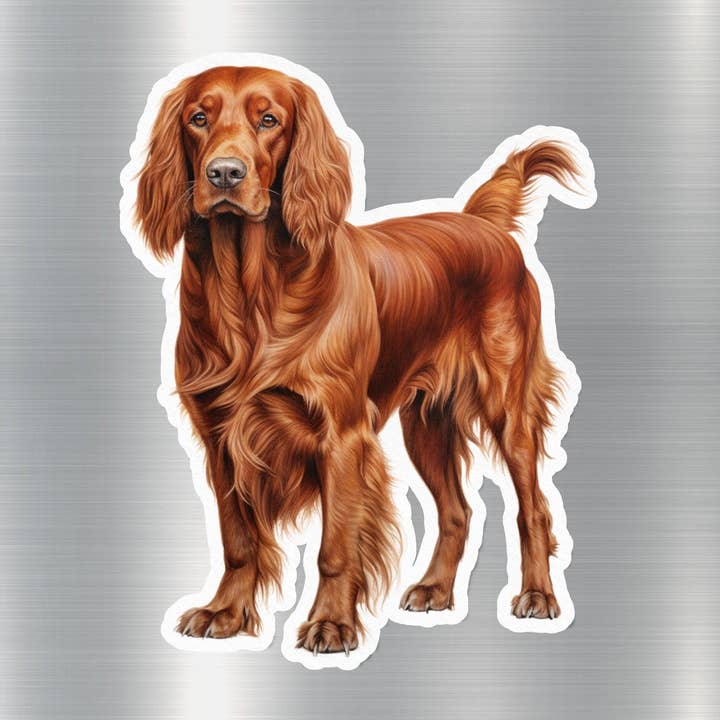 Adesivo per cani Irish Setter per la vendita all'ingrosso da parte di GraffMerch.com