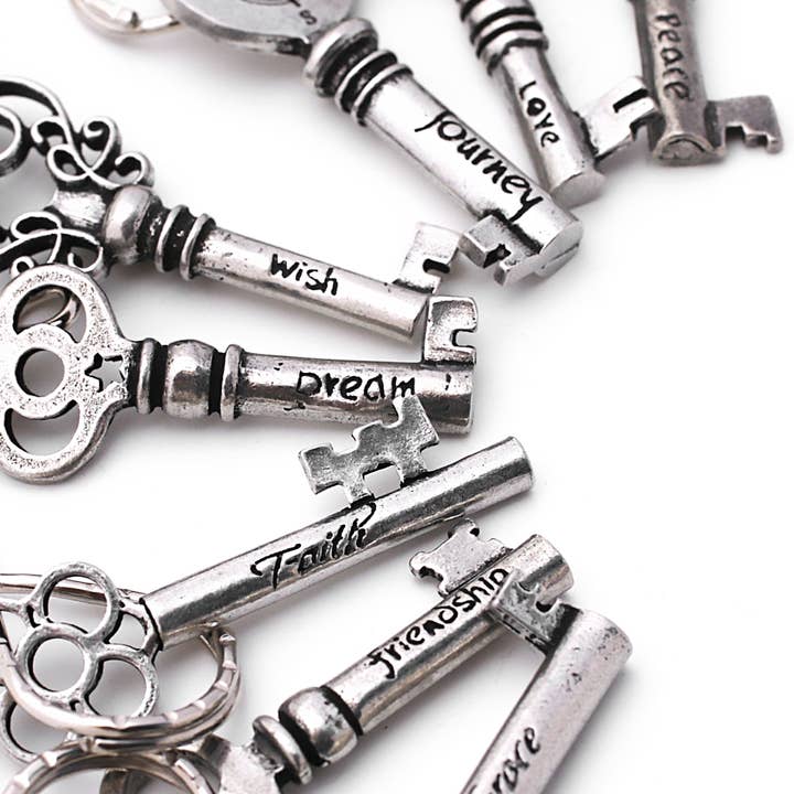 Whitney Howard Designs - Wholesale Pendant/Charm Necklace - Keys - Vintage Inspired Jewelry Accessory Gift