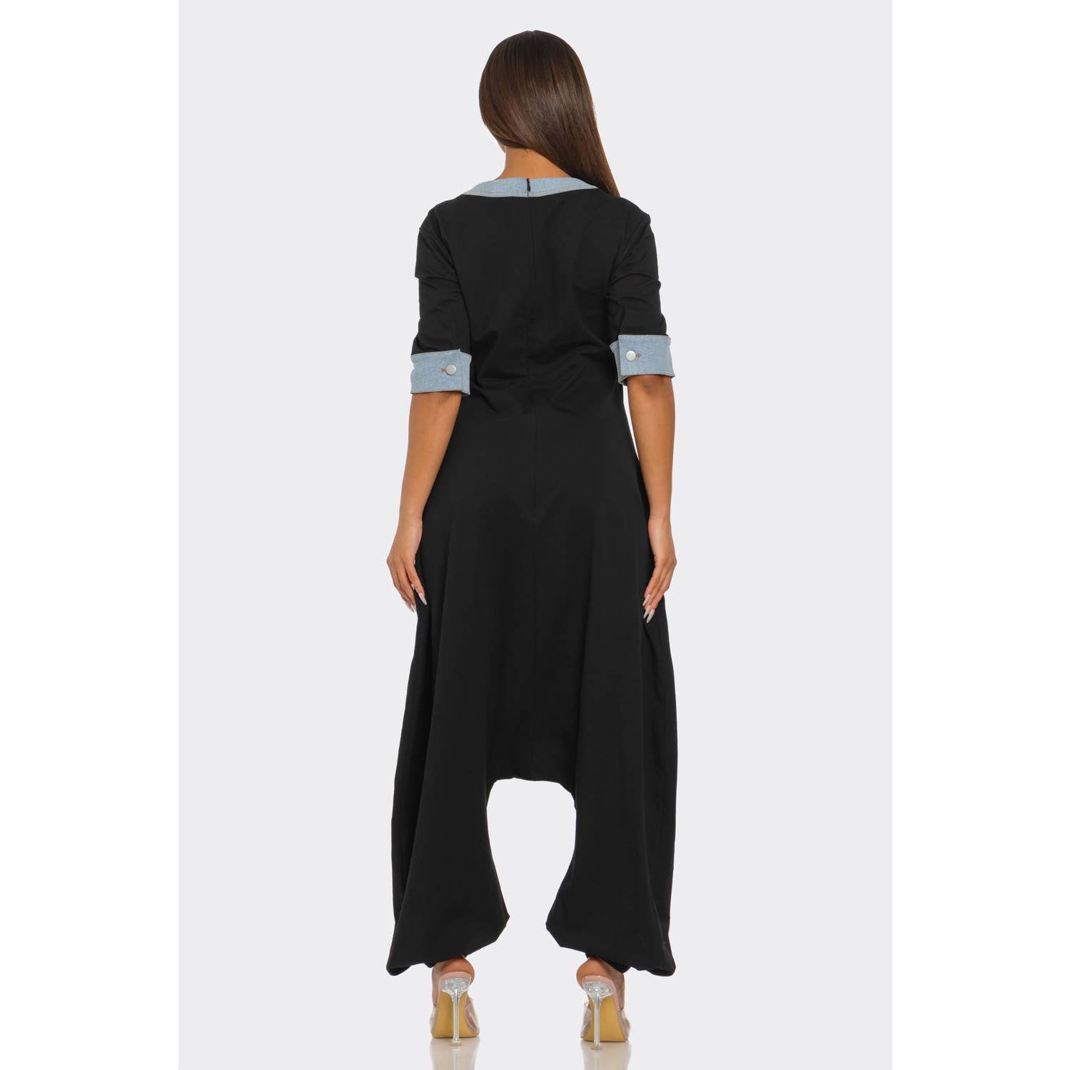 DORCAS – Engroshandel Jumpsuit - Dame – HALV PAKKE DENIM ACCENT JUMPSUIT7