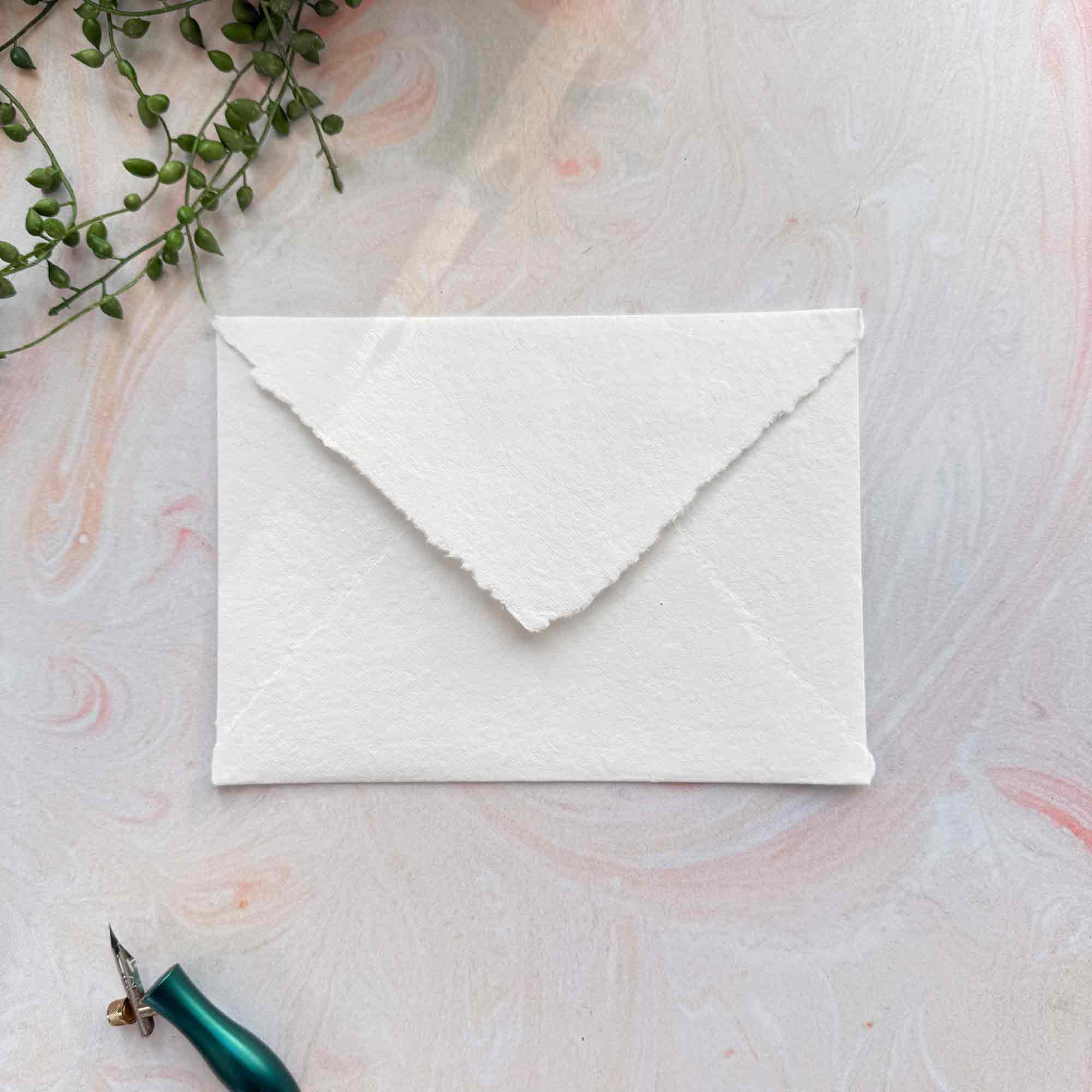The Natural Paper Company – wholesale Envelopes – Watercolour Paper Envelopes in White | Handmade Envelopes2