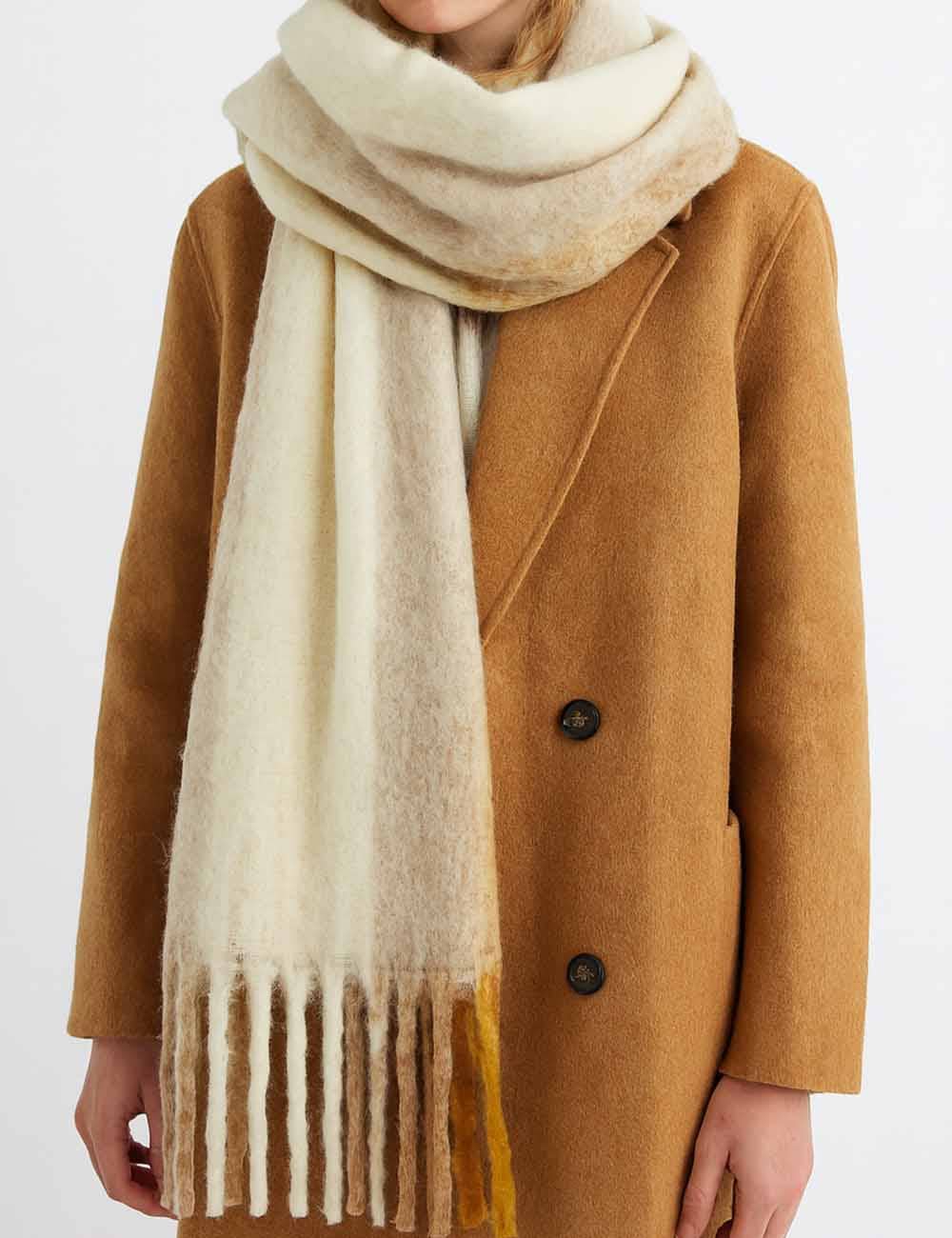 Sweetkama - Wholesale Scarf - Women's - Ladies Color Block Fringe Knit Scarf8