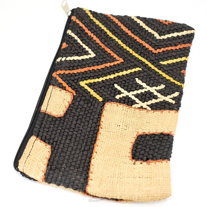 Swahili | AFRICAN MODERN - Wholesale Makeup/Cosmetic Bag - African Joy Congo Raffia Cosmetics Pouch - Assorted