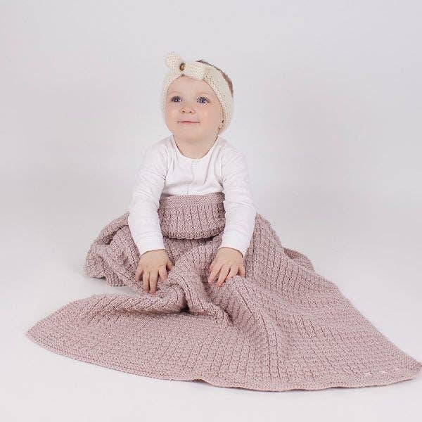 Wool Couture Company – Artigos de tricô/crochê por atacado – Kit de tricô para cobertor de bebê waffle2