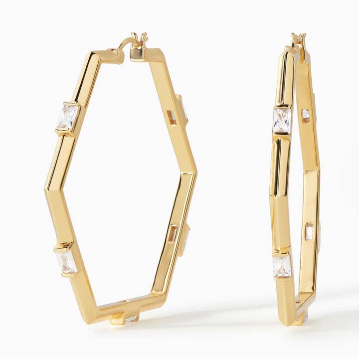 Orecchini a Cerchio The Claire, grandi per la vendita all'ingrosso da parte di Ora Ana