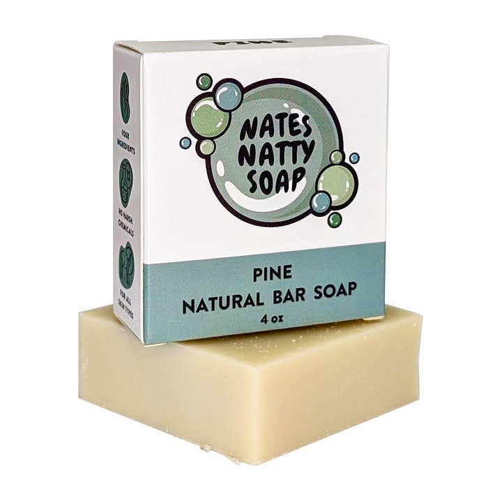 Pine Natural Bar Soap, 4oz. for wholesale by Nate's Natty