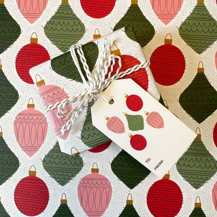 Rebecca Jane Woolbright - Wholesale Flat Wrap - Deck The Halls Wrapping Paper Single | 1 Sheet, 20" x 29"