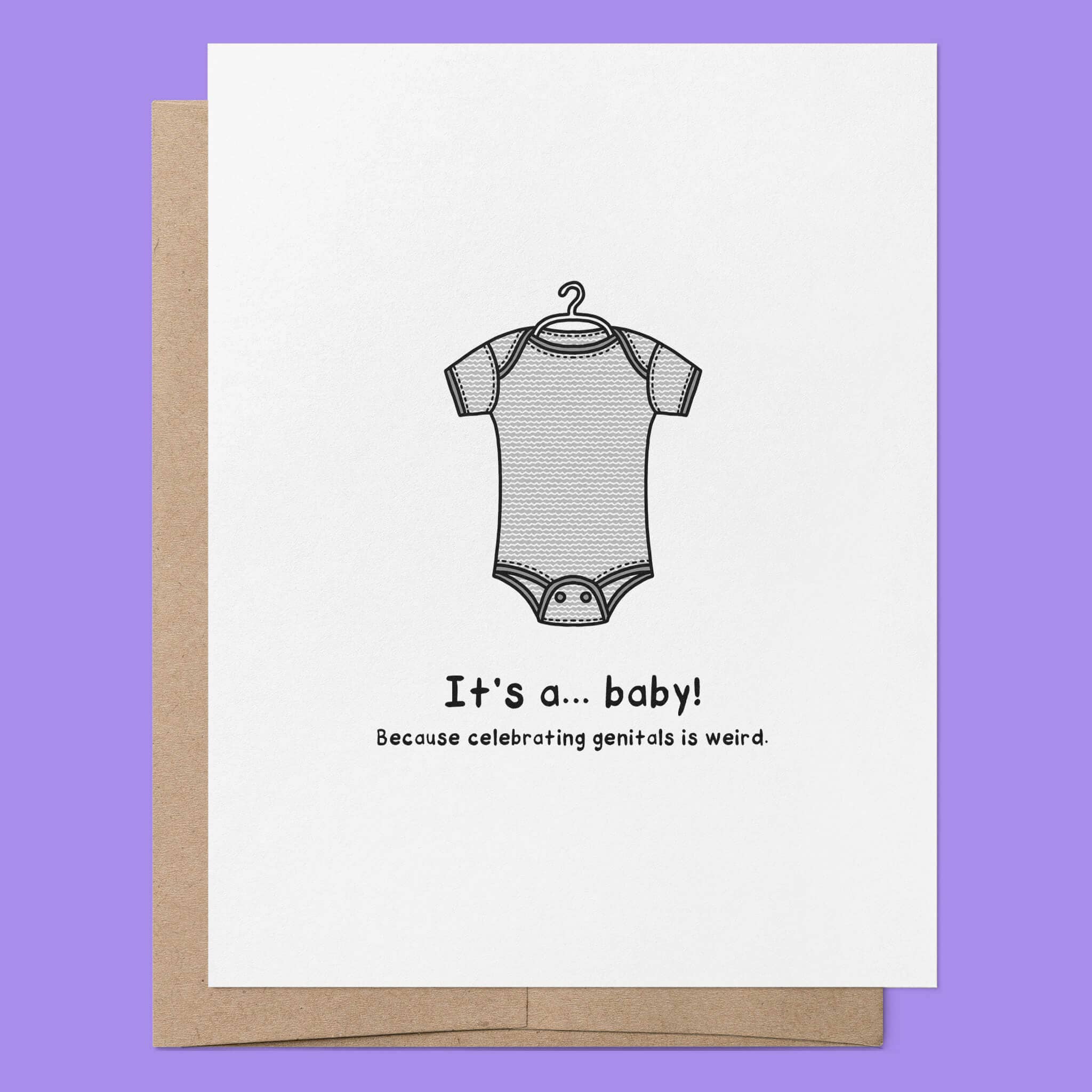 That Queer Card Co - Vente Cartes bébé - C'est un bébé | Carte de félicitations pour la naissance d'un bébé neutre en termes de genre2