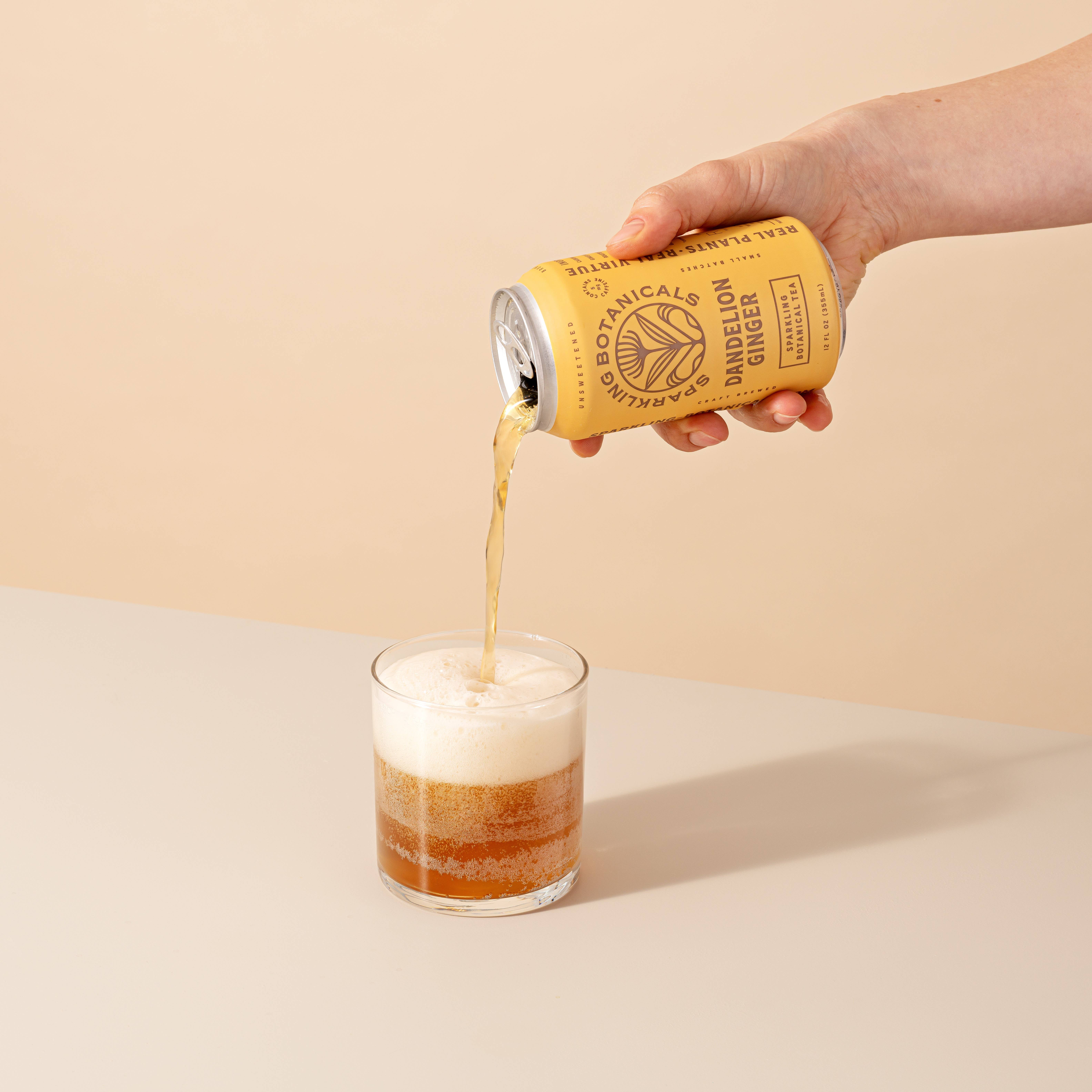 Rishi Sparkling Botanicals - Vente Sodas/boissons gazeuses - Pissenlit et gingembre Sparkling Botanicals par Rishi Tea