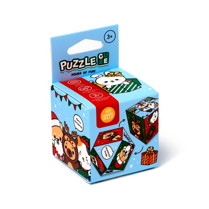 Puckator Ltd – wholesale Puzzle – Child – Christmas Adoramals Puzzle Cube Toy1