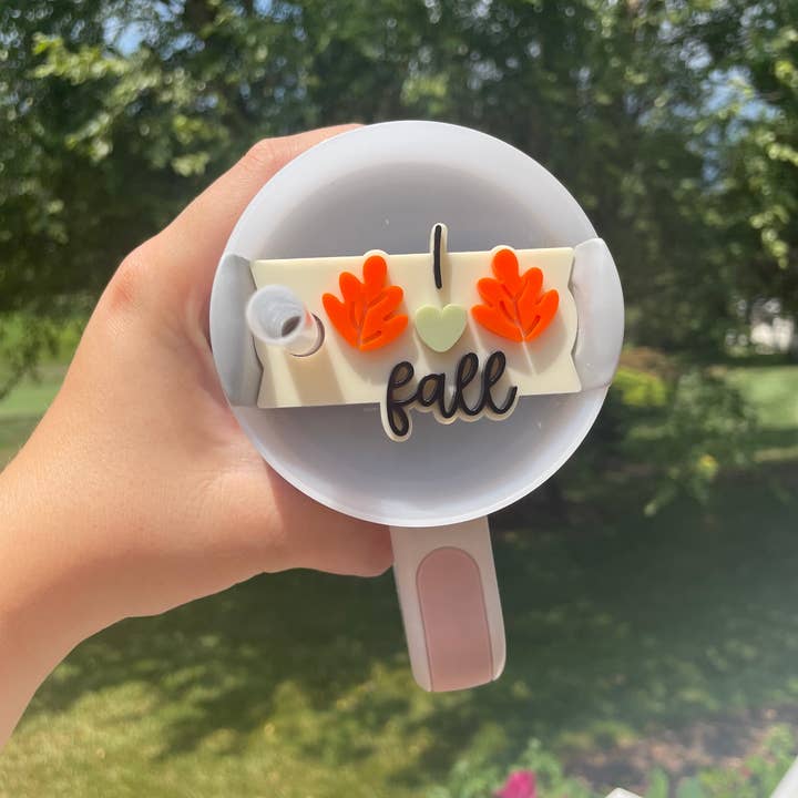 DesignedbyKendal - Wholesale Insulated Mug/Tumbler - I ❤️ Fall 30 and 40 Ounce Stanley Topper4