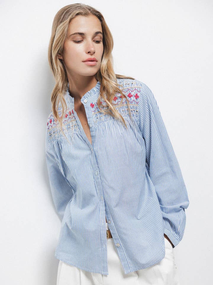 Blouse met borduursel (416699-273) voor wholesale door Lanidor