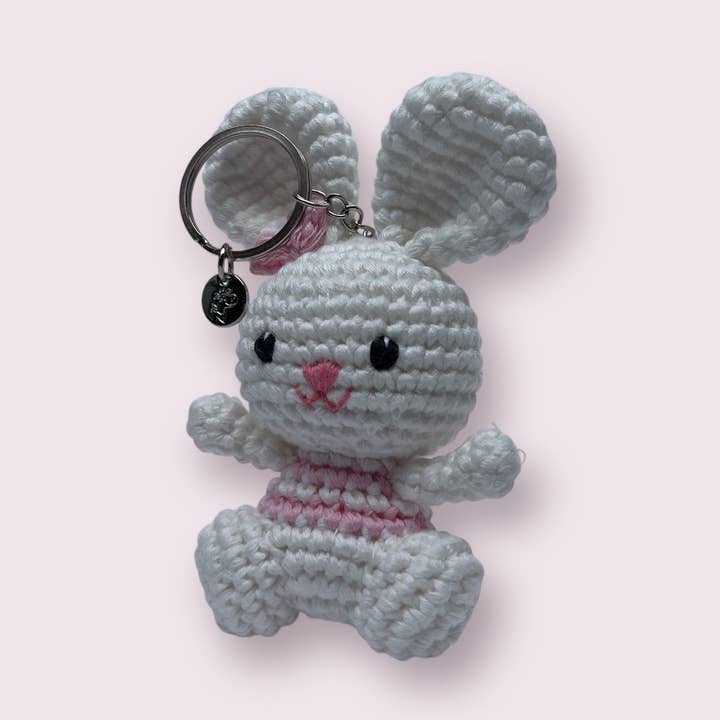 Hand-crafted Keychain - Pinky Bunny and other Purchase wholesale fiberfill stuffing. Free returns & net 60 terms on Faire trending on Faire.