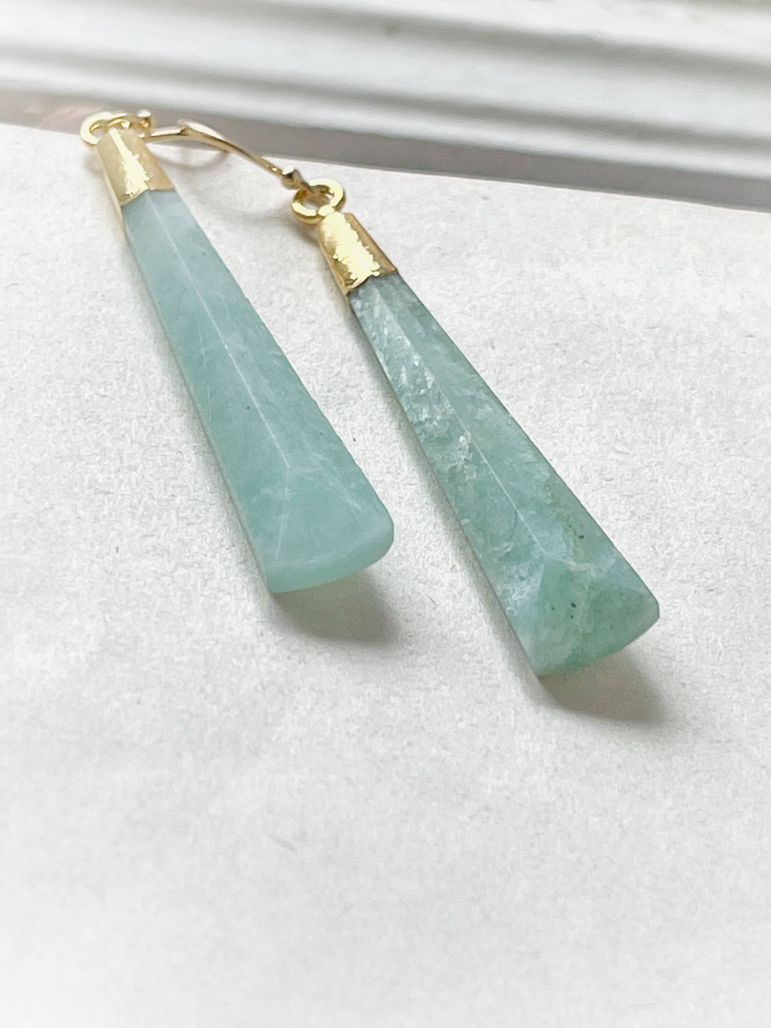 Rage Gems & Jewelry - Wholesale Hangende/ronde oorbellen - Amazoniet oorbellen2