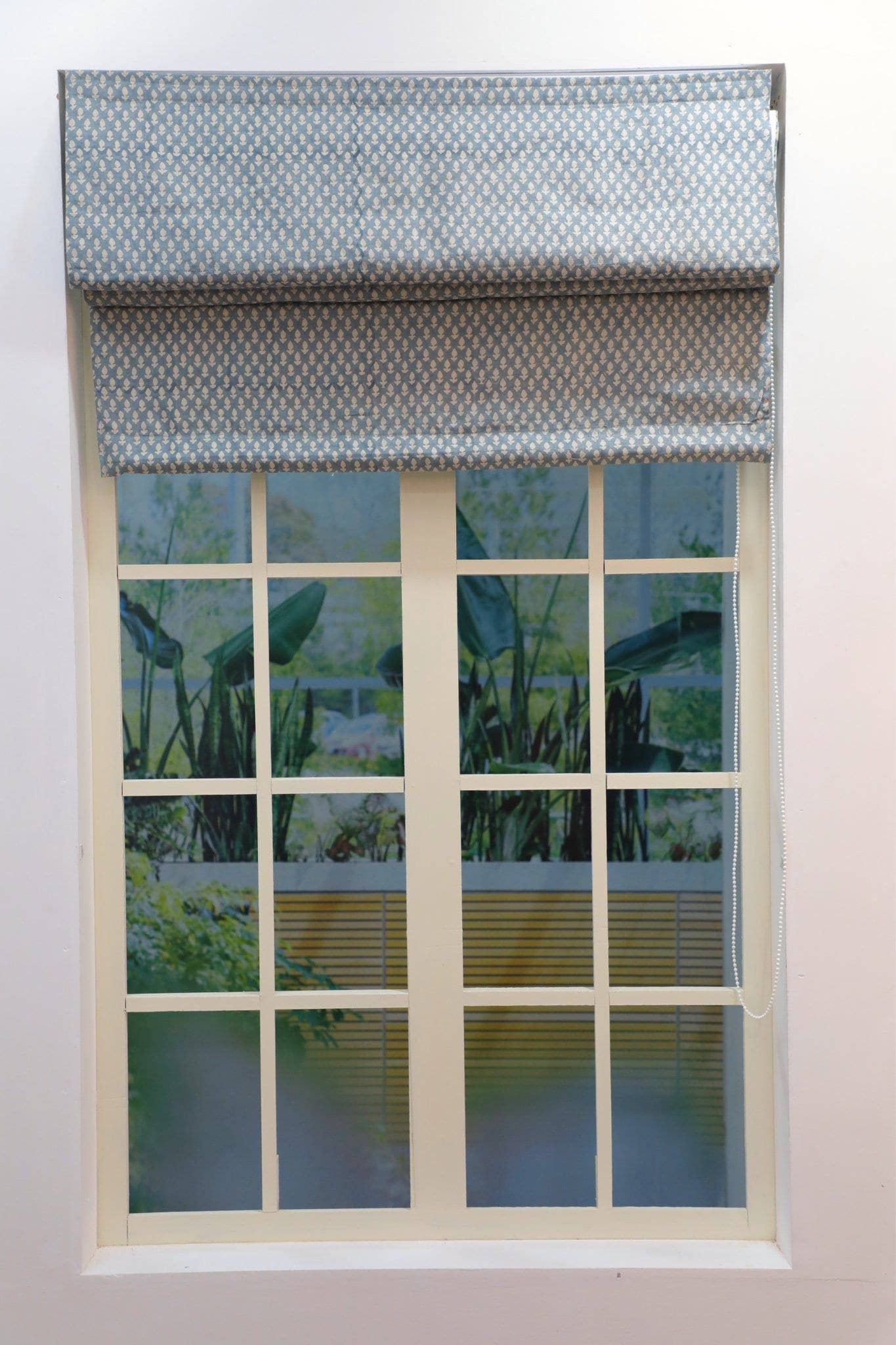 Fabdivine – Engroshandel Persienner – Bloktryk Ren Linned Blomster Romersk Rullegardin: Hariyali1