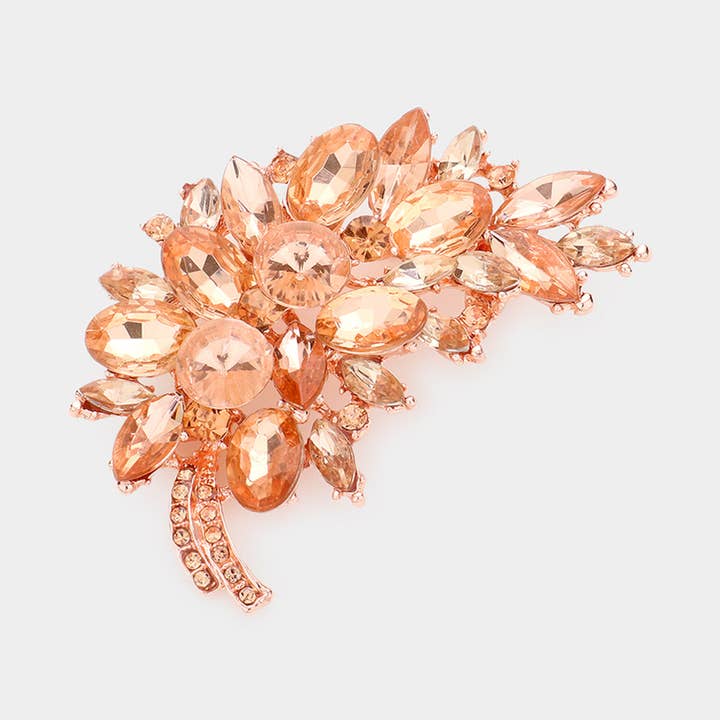 Sensibling Corp. - Wholesale Brooch - Glass Crystal Leaf Pin Brooch18