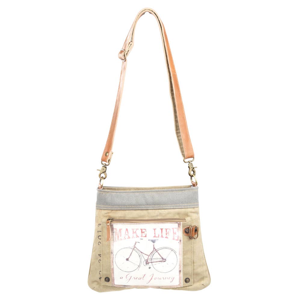 Clea Ray Canvas Bags & Clothing - Vente Sac à bandoulière – femme - Sac à bandoulière Make Life A Journey2
