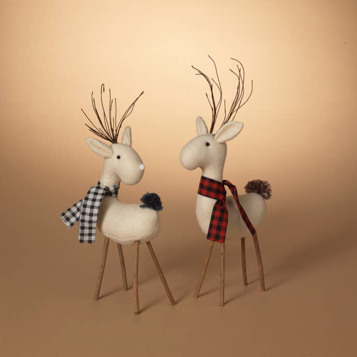 The Gerson Companies - Wholesale Decorative Figurine - The Gerson Company 15.75"L Handcrafted Fabric Deer Figurine,
