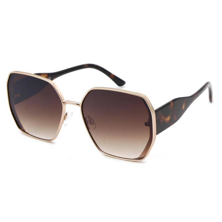 Dynasol Eyewear – wholesale Solglasögon - Dam – Mode metall sexkantiga solglasögon för kvinnor3