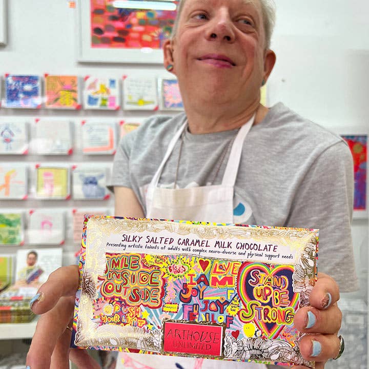 ARTHOUSE Unlimited - Wholesale Chocolate - Full of Joy, Silky Milk Salted Caramel Chocolate Bar2