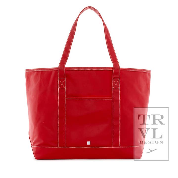 TRVL Design - Wholesale Tote Bag - Women's - Maxi Tote - Coated Canvas Large Red *New!