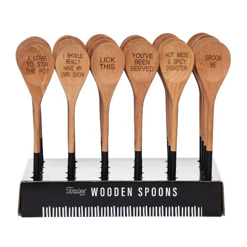 SALE Wooden Spoon w/ Display S/24 for wholesale by Totalee Gift