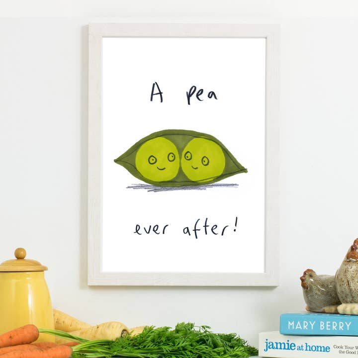 A Pea Ever After Print for wholesale by Jo Clark Design