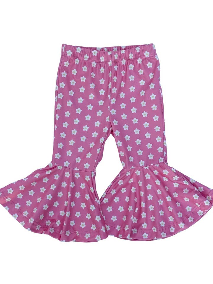 Keely Exaggerated Bell Bottoms - Daisy Pop for wholesale by Bailey's Blossoms