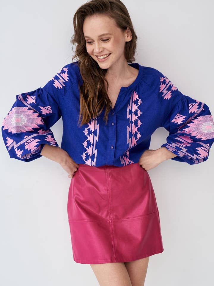 Embroidery Blouse Trembita for wholesale by Handmade Originals Ukraine