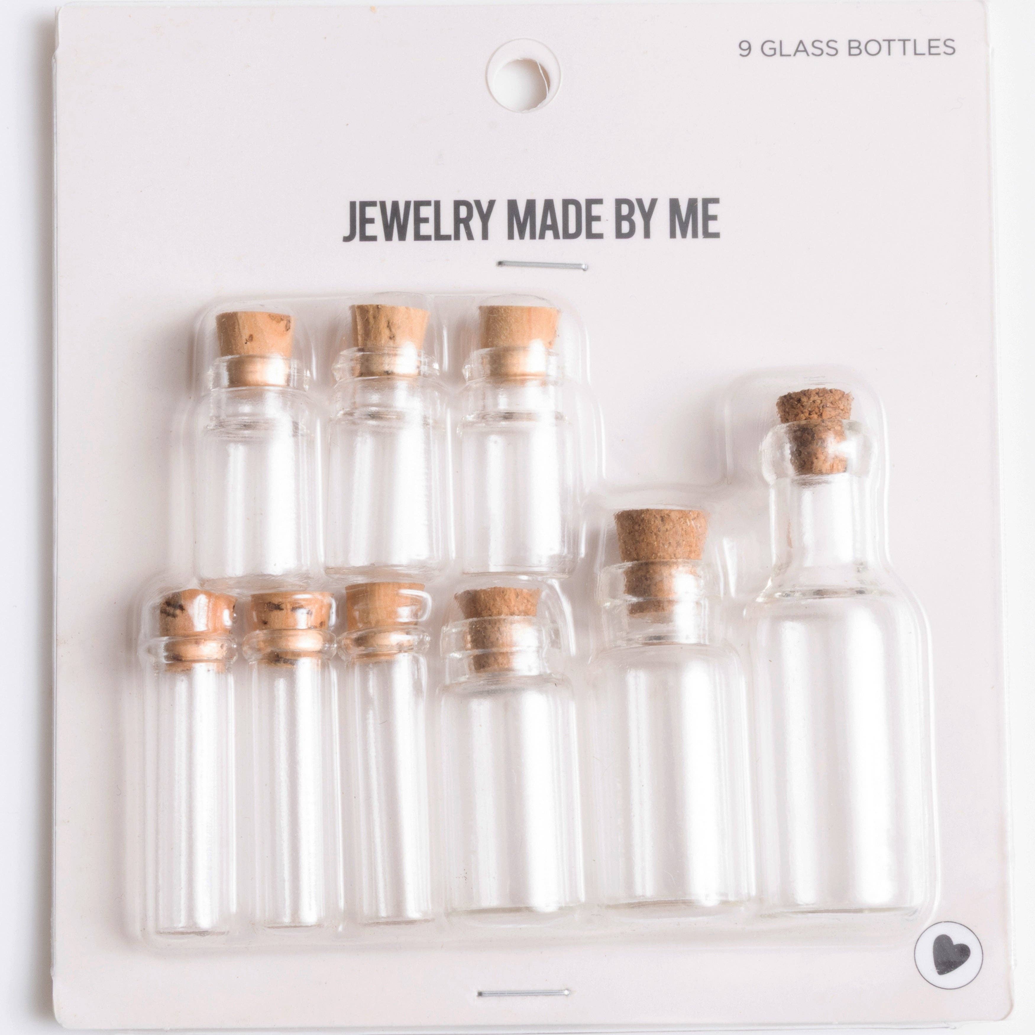 Jewelry Made by Me - Wholesale DIY Craft Kit - Clear Glass Bottle 9pc0