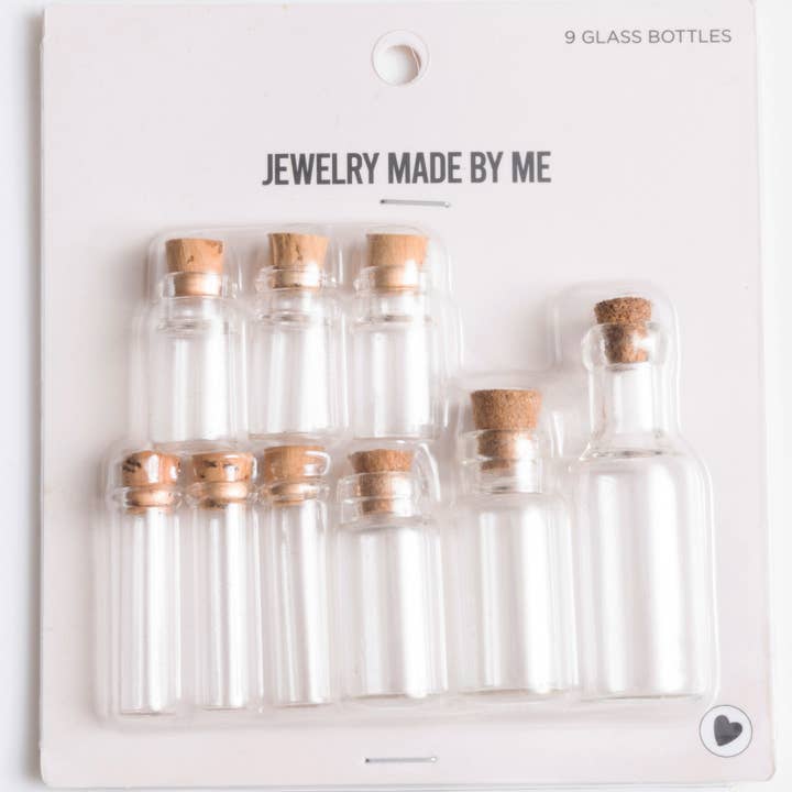 Jewelry Made by Me - Wholesale DIY Craft Kit - Clear Glass Bottle 9pc