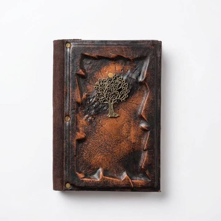 Tree Of Life Leather Journal for wholesale by ML Marcaleather