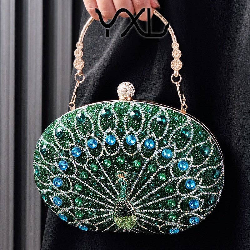 UZ Wholesale Store - Wholesale Clutch Bag - Women's - Peacock Embellished Evening Clutch5