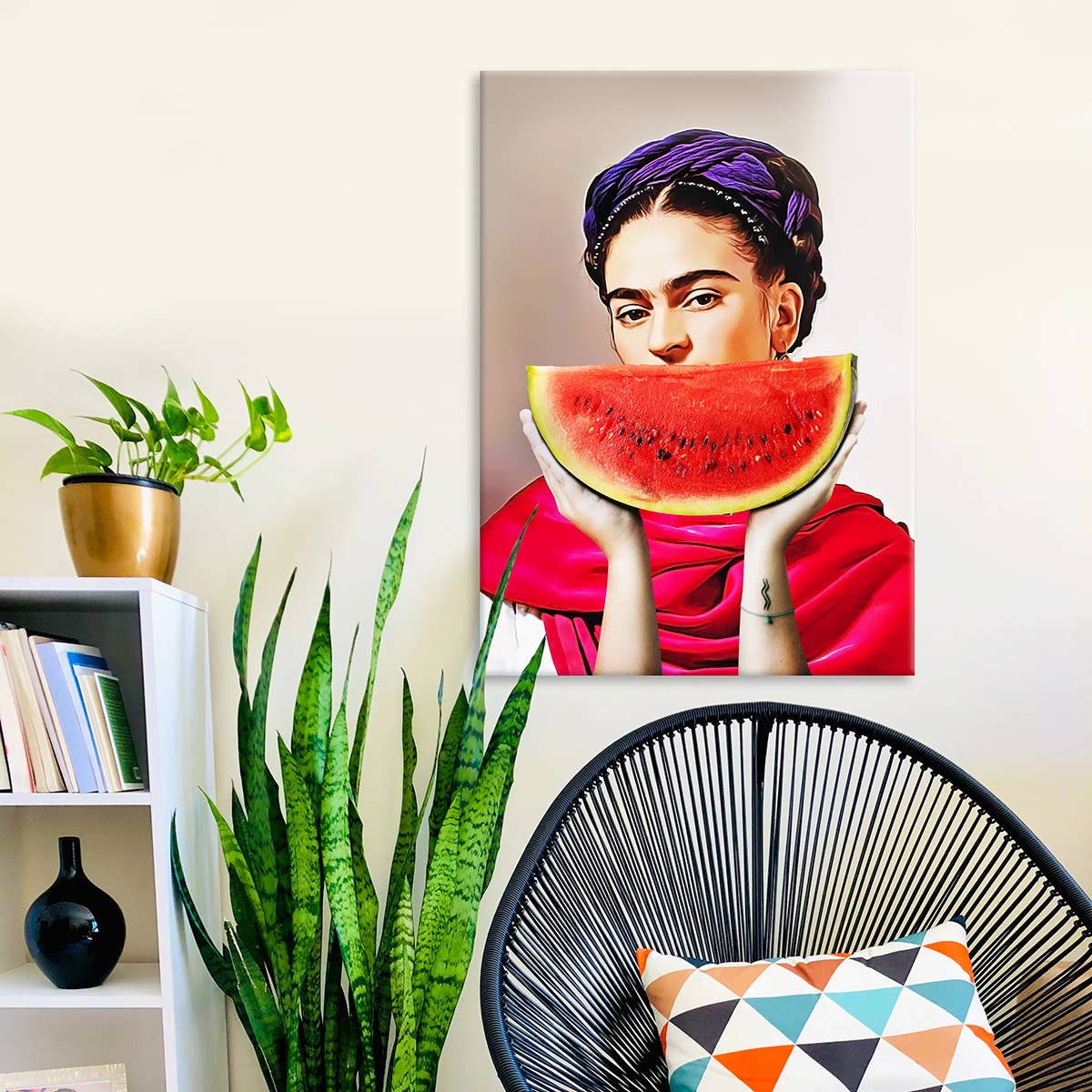 Dikhotomy - Vendita all'ingrosso Collage - Stampa su tela di anguria Frida2