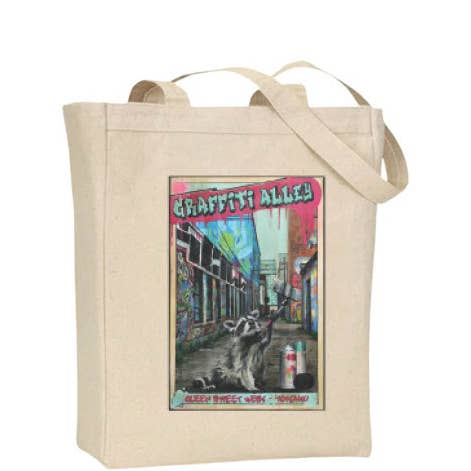 Borsa Econo Graffiti Alley per la vendita all'ingrosso da parte di Totally Toronto Art/Sassy City Studio