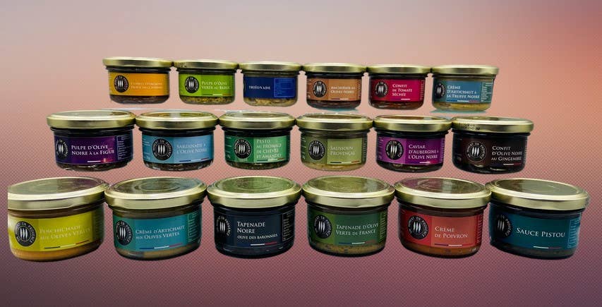 UN MOMENT EN PROVENCE - Venta al por mayor Salsas - Pulpa de aceituna negra con higo Baronnies en 90 g 🌿✨2