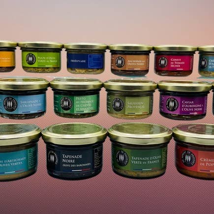 UN MOMENT EN PROVENCE - Wholesale Sauce - Basil and Garlic Green Olive Pulp in 90g ๐ฟ๐2