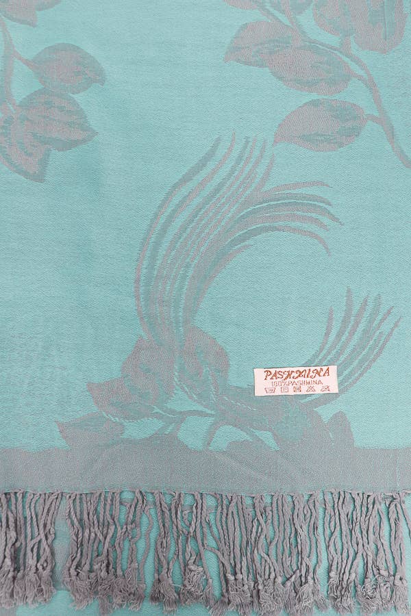 Cap Zone - Wholesale Scarf - Women's - Rose Floral Faux Silk Pashmina Wrap Scarf21