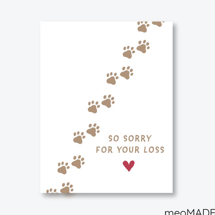 meoMADE - Wholesale Sympathy Card - Pet Sympathy Greeting Card0