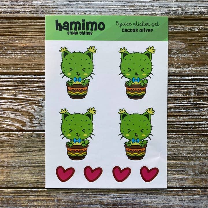 Foglio adesivo Cactus Oliver per la vendita all'ingrosso da parte di Hamimo Small Things