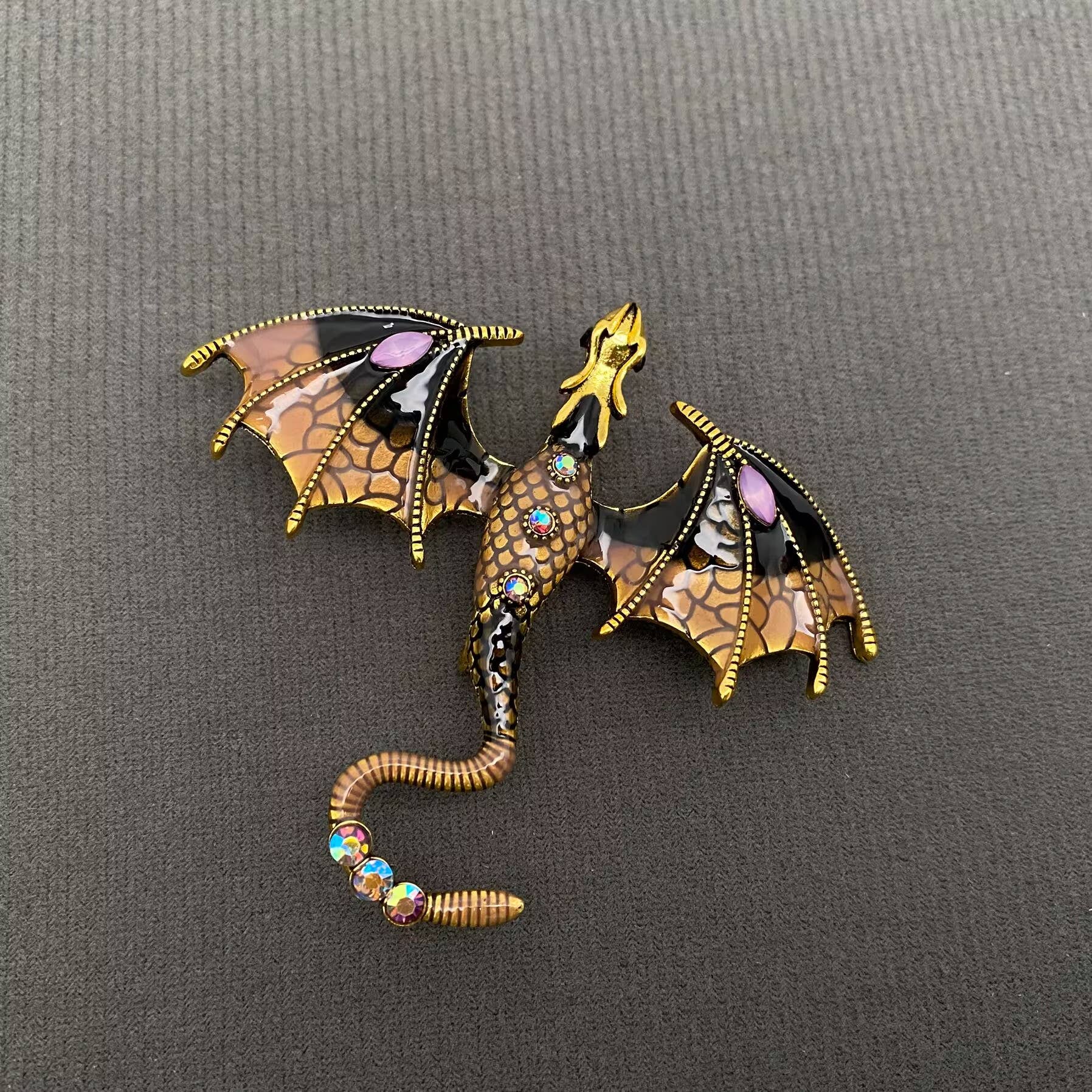 Mio Queena - Wholesale Brooch - Rhinestone Enamel Dragon Brooch5