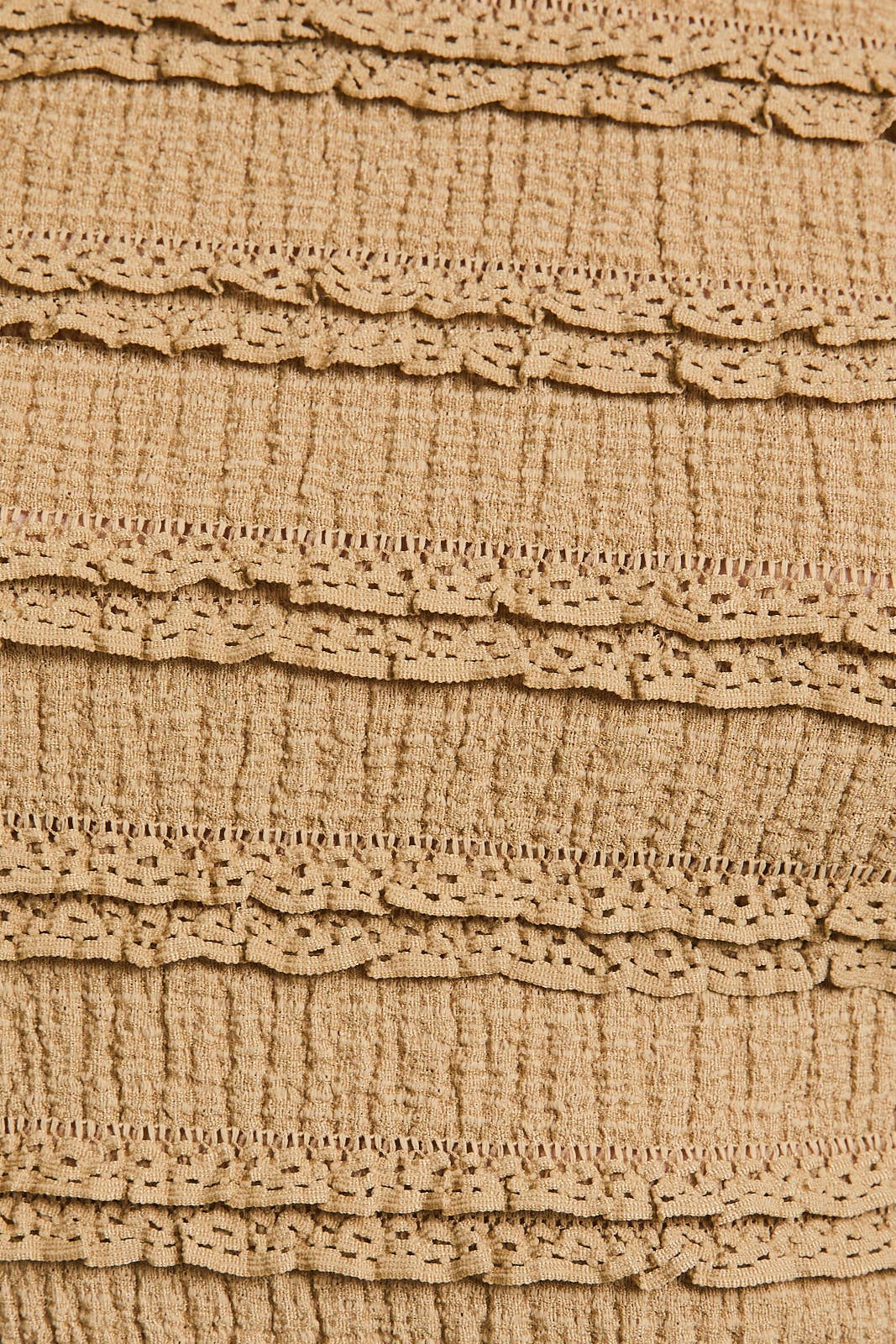 GILLI - Wholesale Blouse - Women's - STRIPE LACE MOCK NECK HALF SLEEVE LACE TOP6